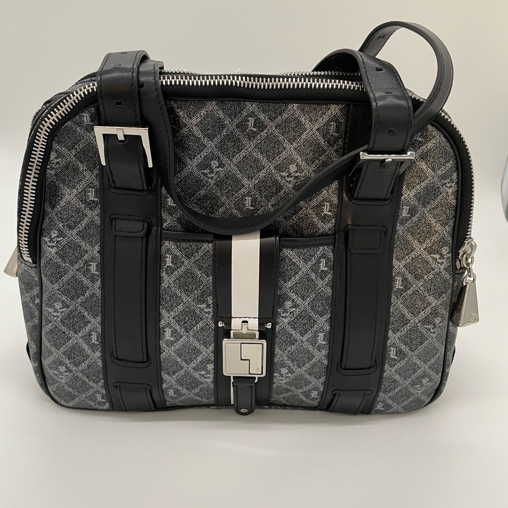 L.A.M.B. Black and Gray Satchel